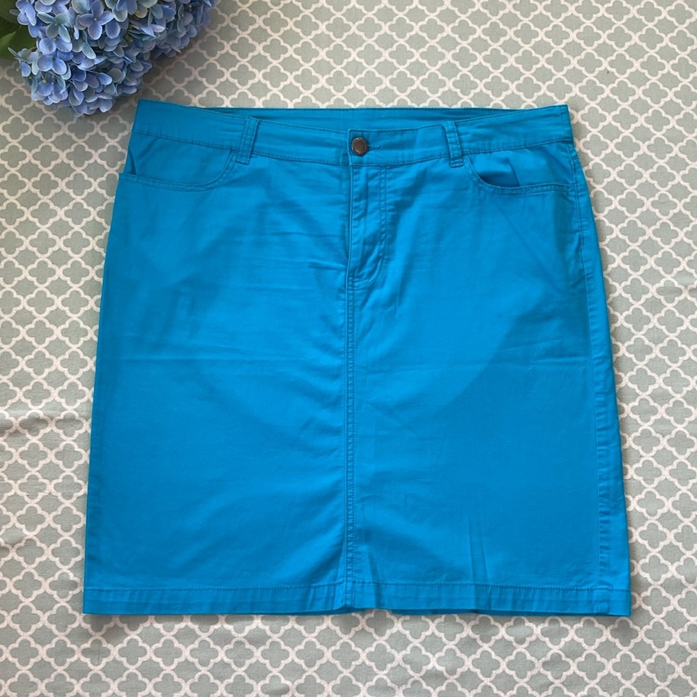 Kim Rogers Teal Pencil Skirt 16